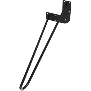 Schwarzes Hairpin Tischuntergestell, 180x710 mm, für DIY Möbelprojekte.