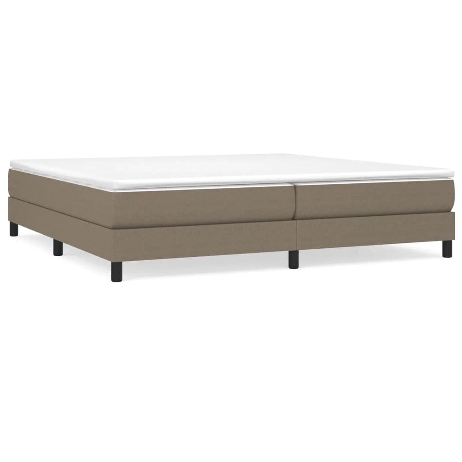 vidaXL Boxspringbett mit Matratze Taupe 200x200 cm Stoff1387239 günstig online kaufen