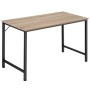 Tectake Schreibtisch Jenkins im Industrial Style mit Holzplatte in Eiche Sonoma und schwarzem Stahlgestell.