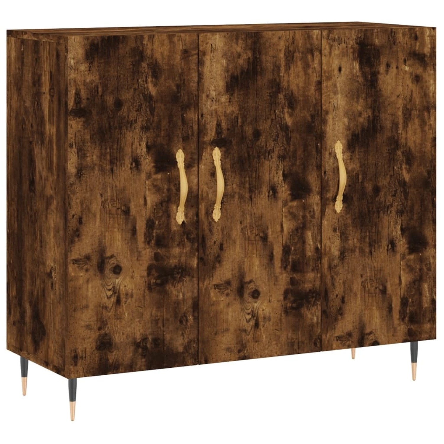 vidaXL Sideboard Räuchereiche 90x34x80 cm Holzwerkstoff 828089 günstig online kaufen