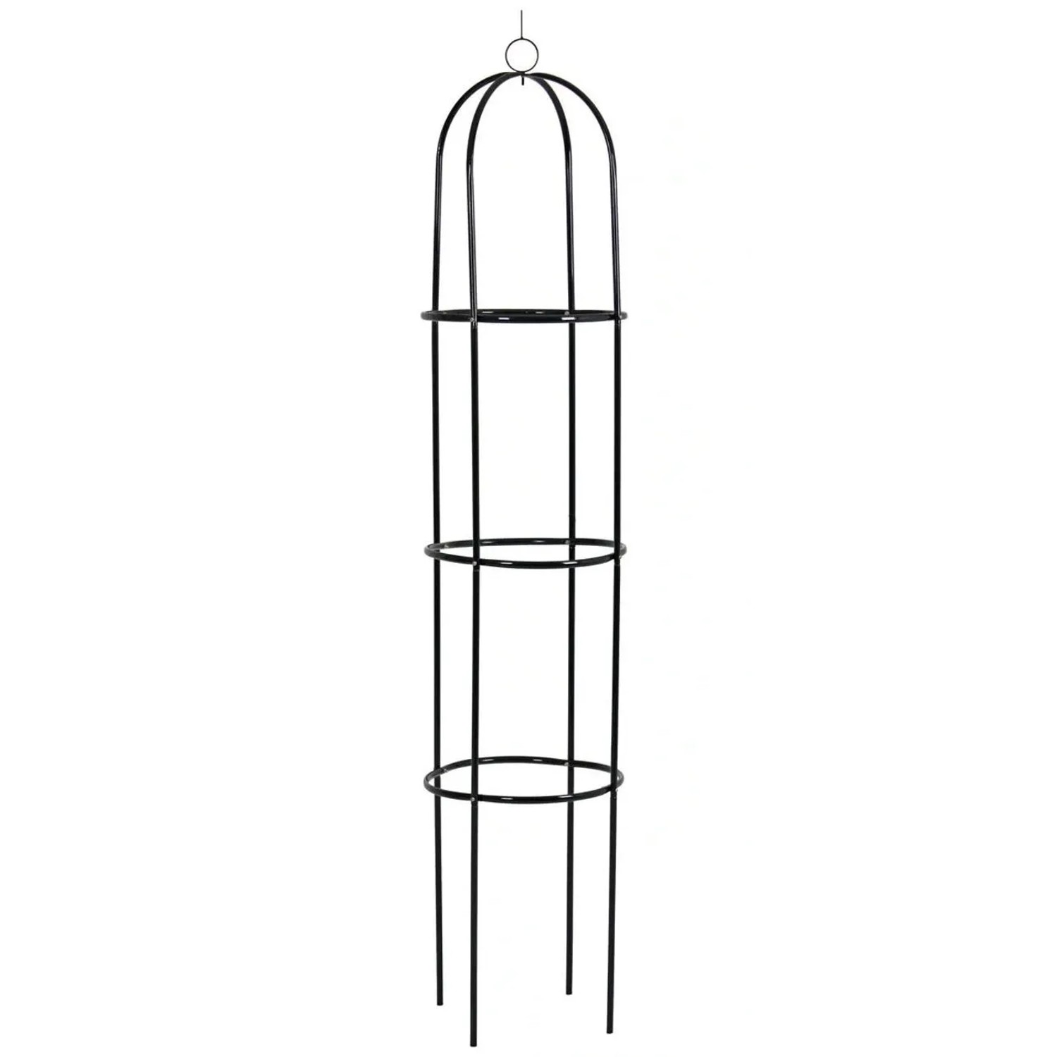 Westfalia Rankobelisk, Ø 40 x 190 cm, Stahl, dunkelgrün. Rankhilfe für Kletterpflanzen.