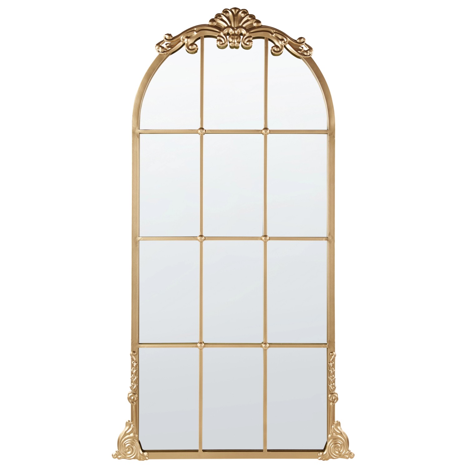 Beliani Dekospiegel NOIDAN Gold 4x66x124