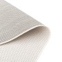 Detailaufnahme: Unterseite des creme-farbenen Teppichs Pergamon Valencia, geeignet für In- und Outdoor.