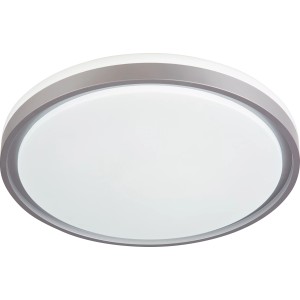 Runde LED Deckenleuchte Angera in Silber matt, Ø 44,5 cm. Moderne Lampe für Innenräume.