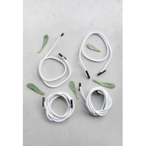 Lafuma Gummischnüre, weiß, für Relaxsessel, 2x140cm & 2x60cm, zur Befestigung des Bezugs.