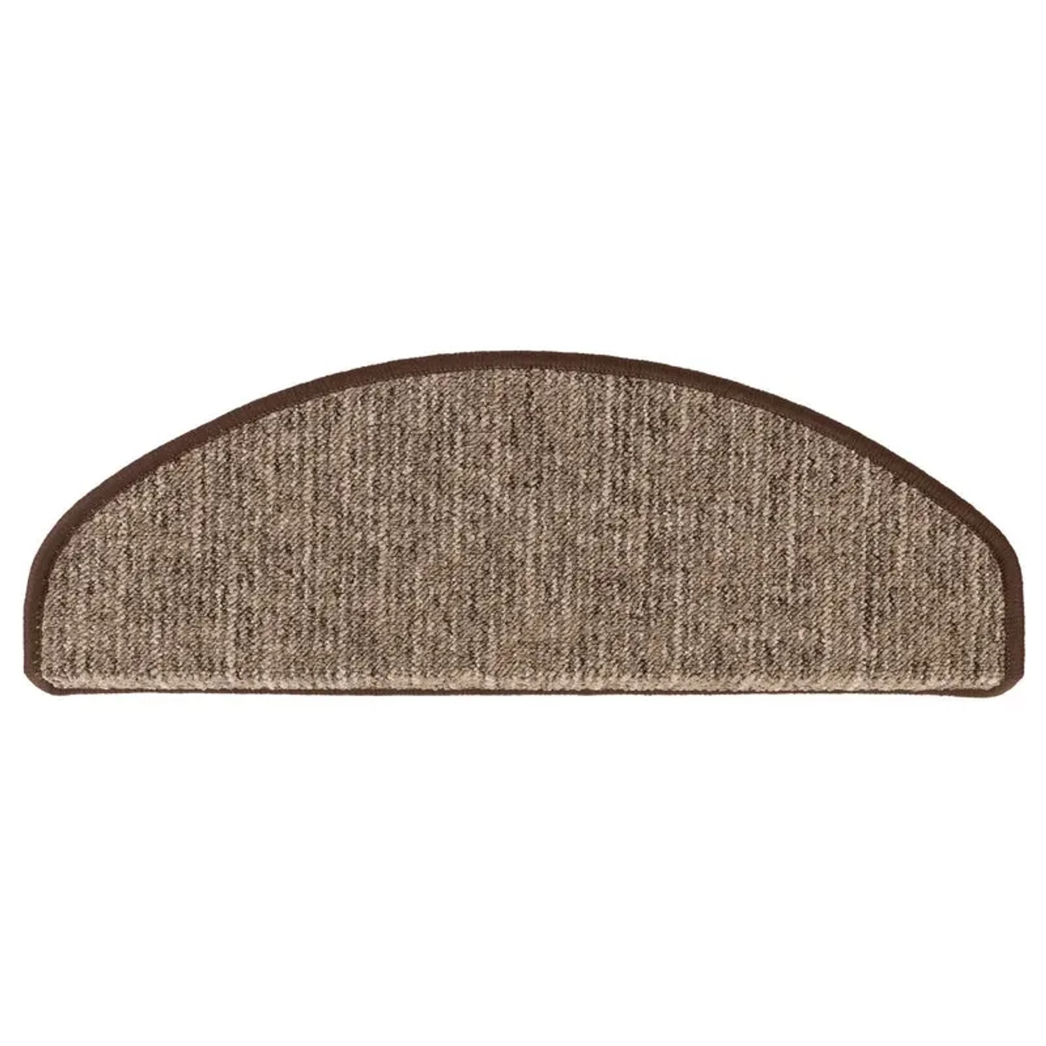 Halbrunde, selbstklebende Karat Stufenmatte Alto in Braun, 23,5x65 cm.