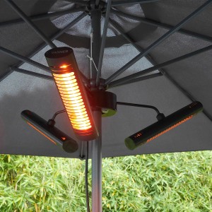 Vasner Schirm-Heizstrahler Umbrella X30, 3er Set, schwarz, für Schirmständer mit Ø 20-55mm.