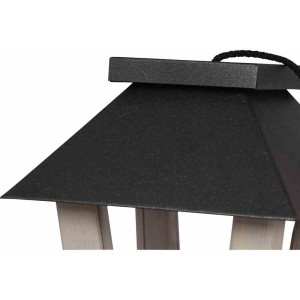 Siena Garden Vogelfutterspender aus Kiefernholz, grau mit schwarzem Dach und Aufhängung.