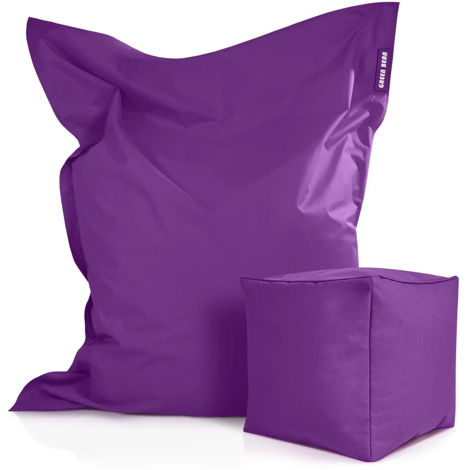 Green Bean Sitzhocker 2er Set Square XXL + Dice 140 x 180 x 25 cm Wetterfest Lila