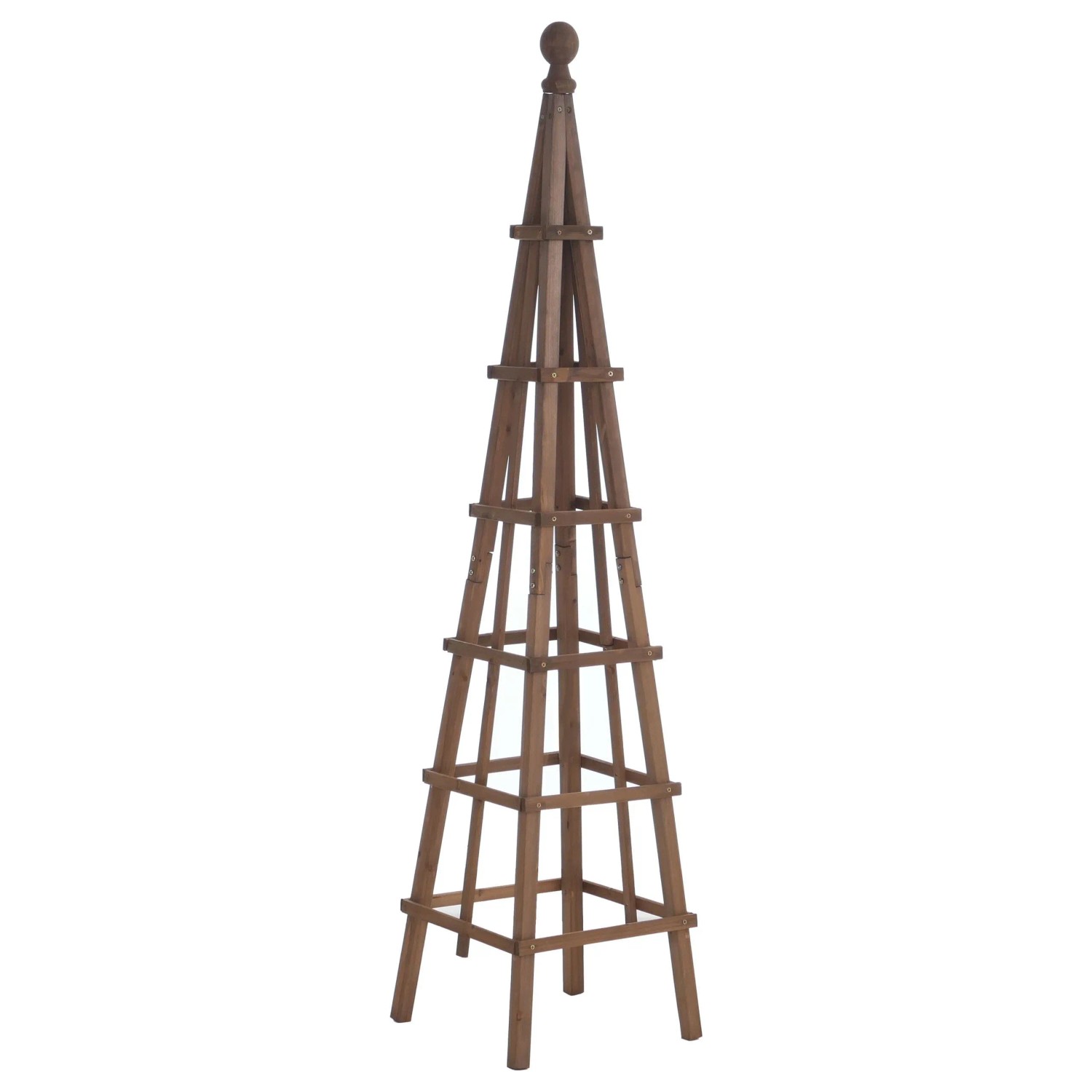 MCW Rankgitter Q19 Spalier Holz 148x33x33cm Dunkelbraun