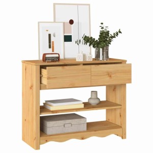 vidaXL Konsolentisch mit Schubladen Drammen Eiche 89,5 x 37 x 73 cm 42003046