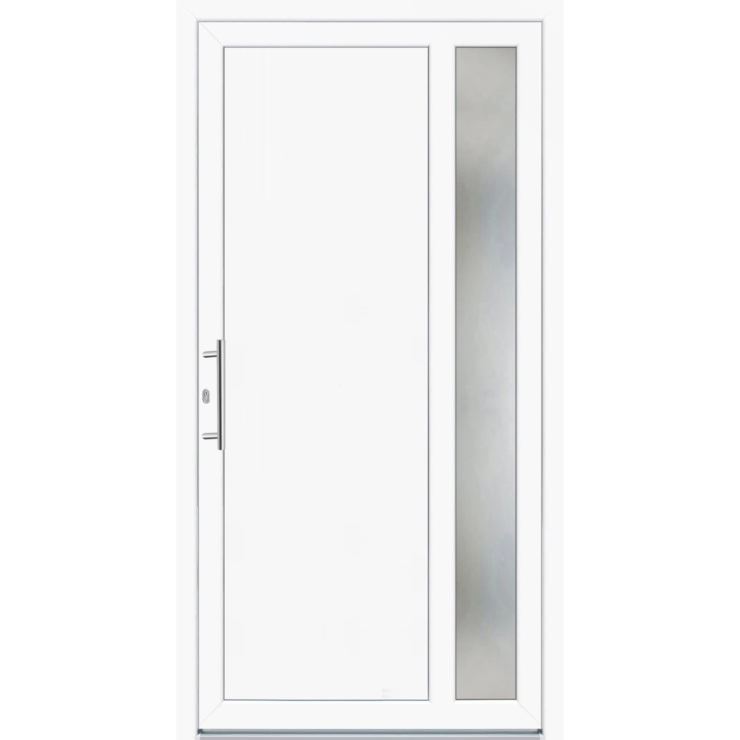 Panto Kunststoff-Haustür K011 Weiß 100 cm x 200 cm DIN L