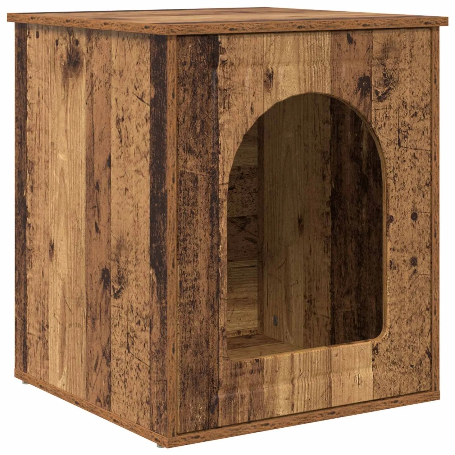 vidaXL Katzenhaus Altholz 53 x 52 x 62 cm Holzwerkstoff 8000714