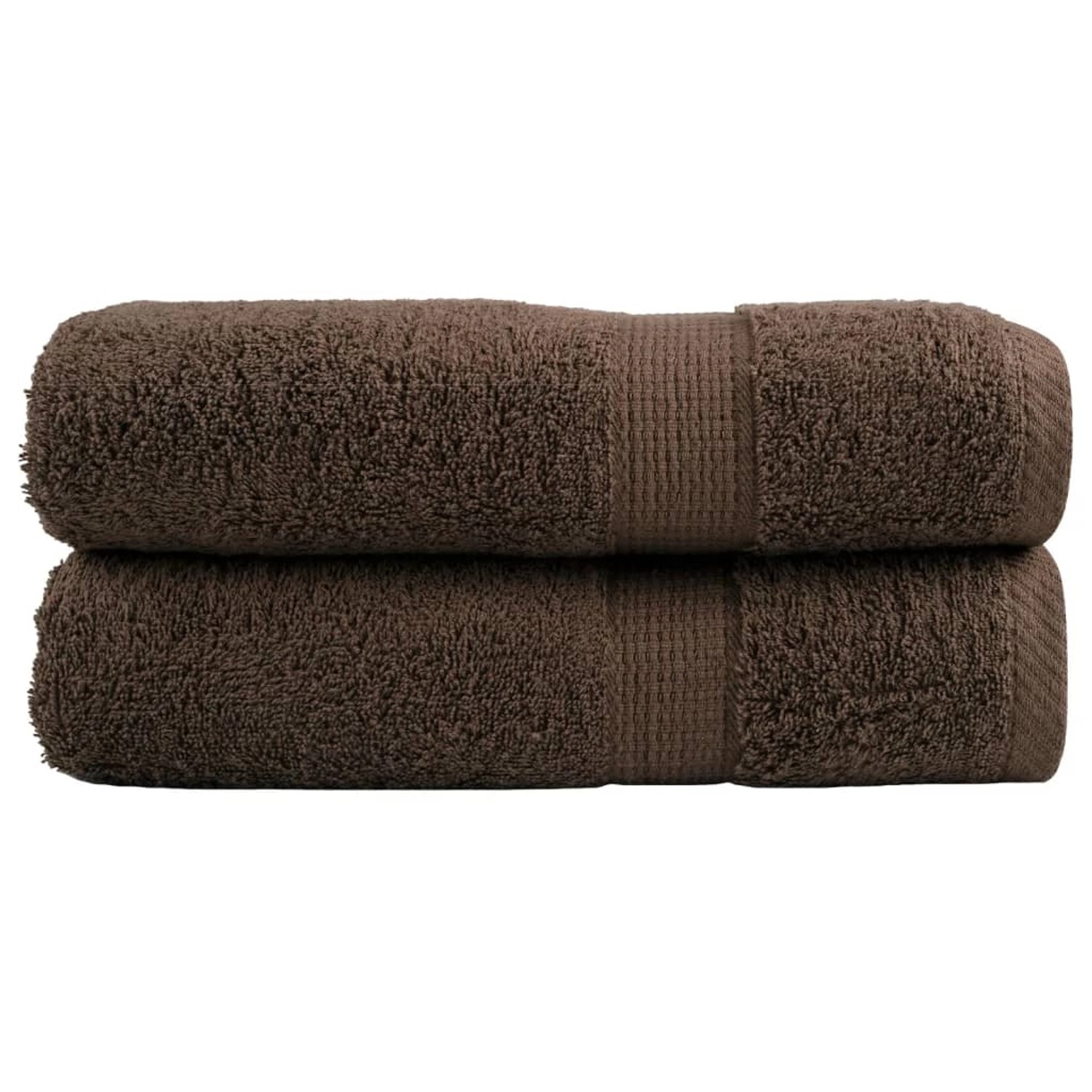 vidaXL Premium-Badetücher 2 Stk Braun 100x150 cm 600 g/m2 Baumwolle