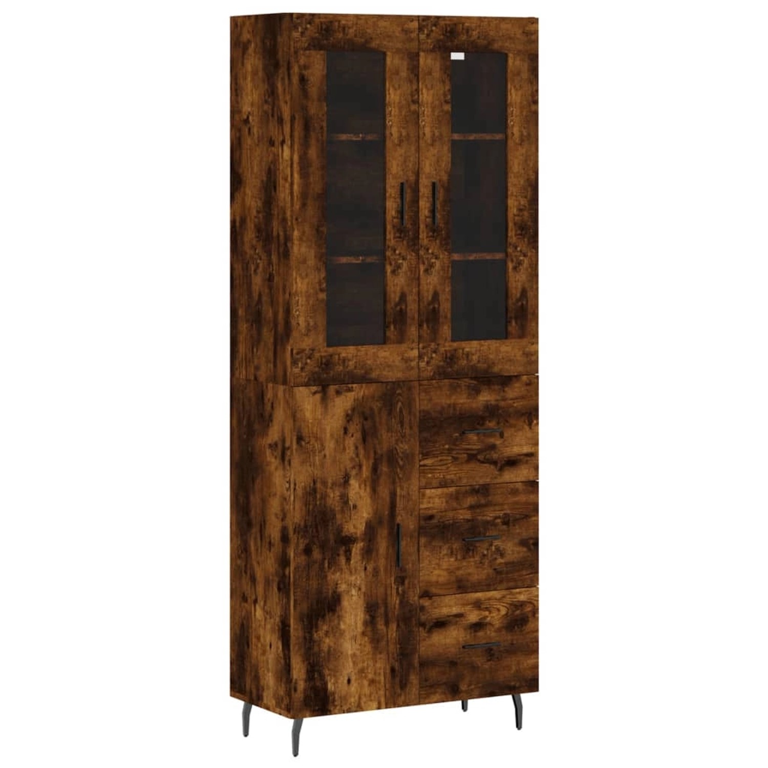 vidaXL Highboard Räuchereiche 69,5x34x180 cm Holzwerkstoff 3198486 günstig online kaufen