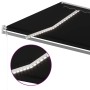 Anthrazitfarbene, automatische Markise mit LED-Beleuchtung und Windsensor.