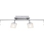 LED-Spot Fano 4er, Chrom/Nickel, mit satiniertem Acrylglas. Moderne Deckenleuchte für Innenräume.