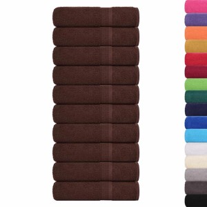 vidaXL Badetücher 10 Stk Braun 100x150 cm 360 g/m² 100% Baumwolle 136766