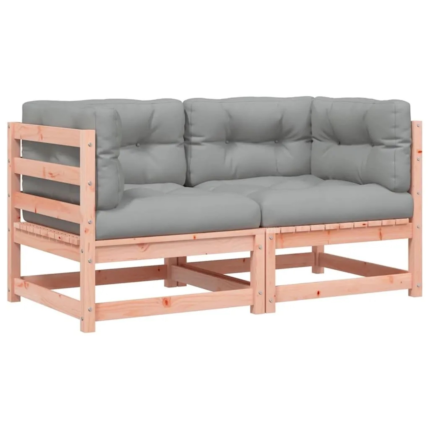 vidaXL Garten-Ecksofas mit Kissen 2 Stk Massivholz Douglasie 838075