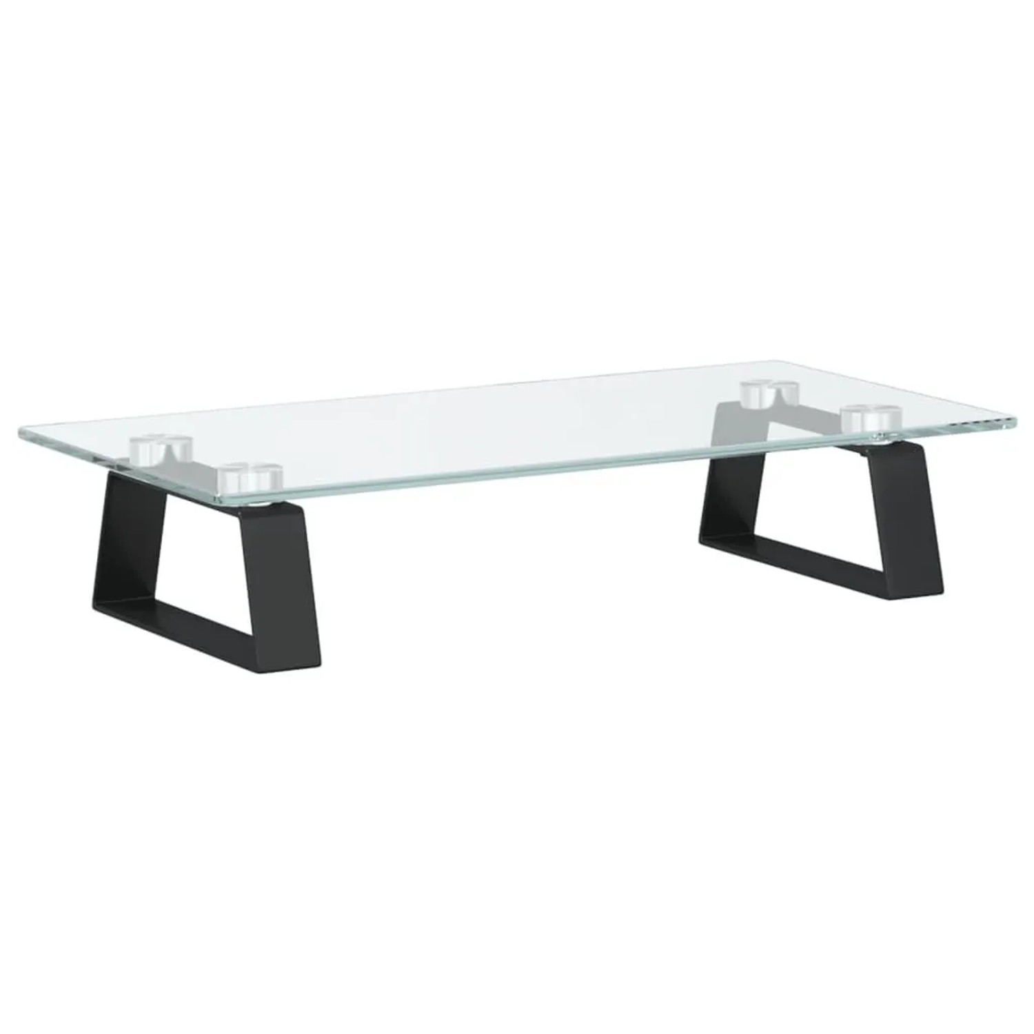 vidaXL Monitorständer Schwarz 40x20x8 cm Hartglas und Metall 374223