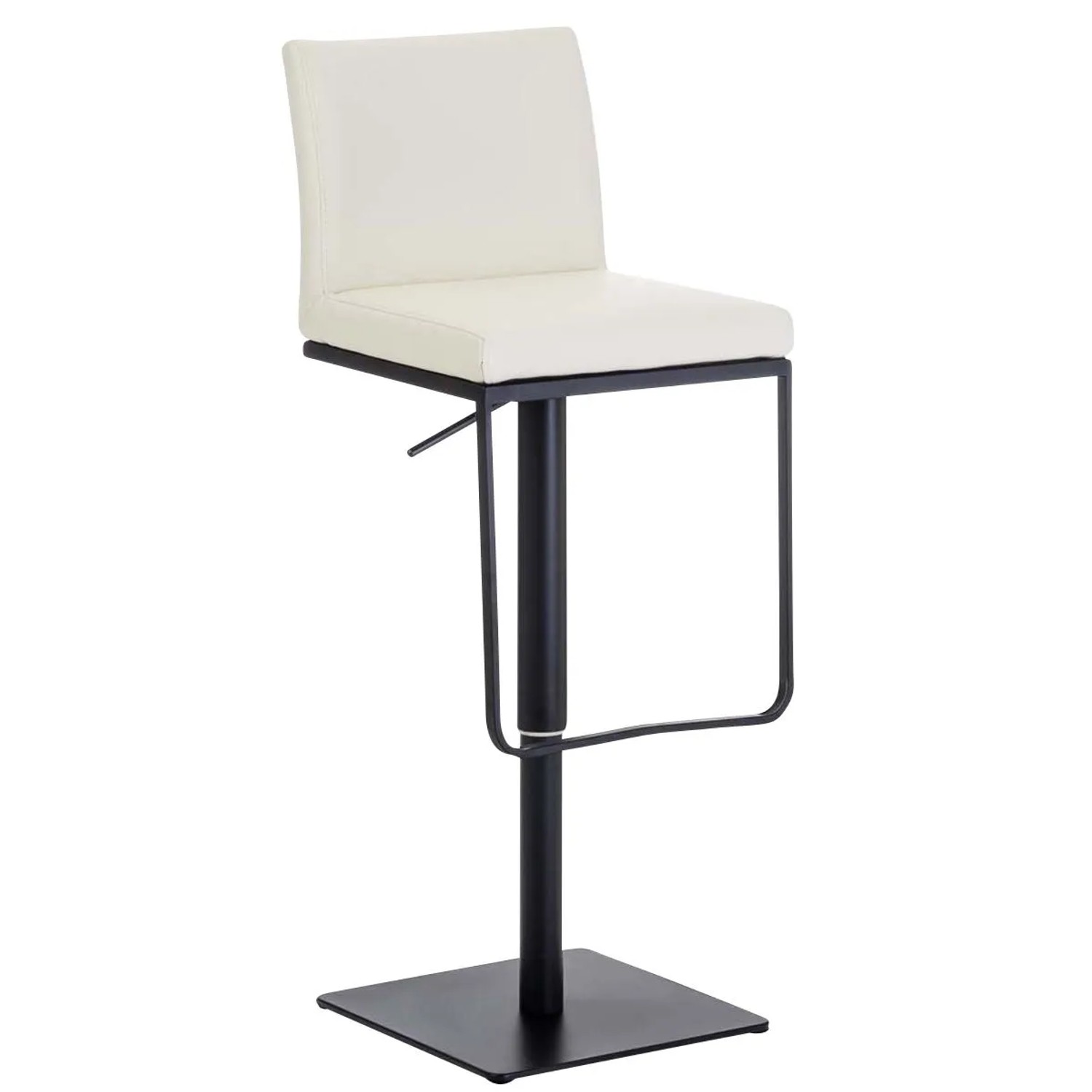 CLP Barhocker Panama Kunstlederbezug Creme/Schwarz