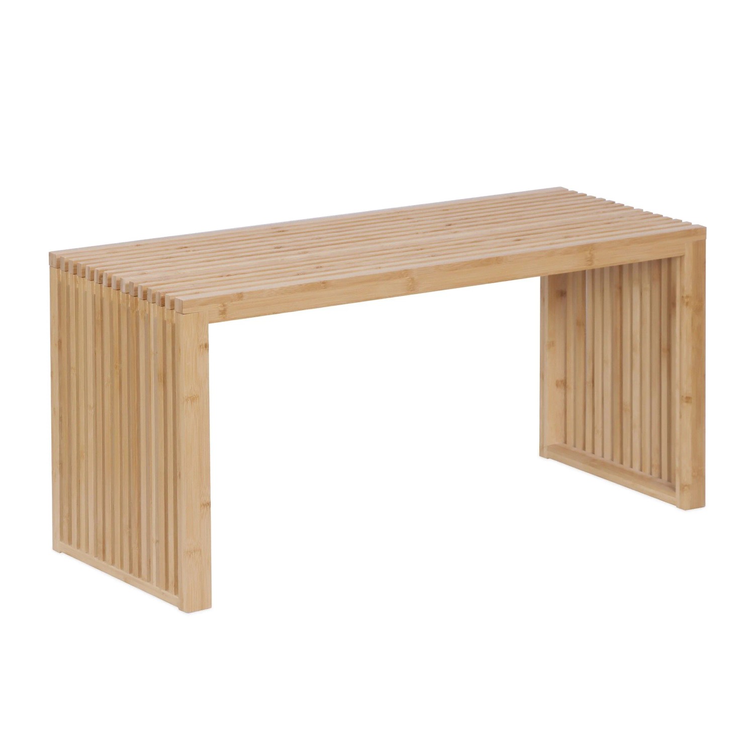 Relaxdays Sitzbank Bambus Natur Rutschfest 43 cm x 90 cm x 33 cm 8,5 kg