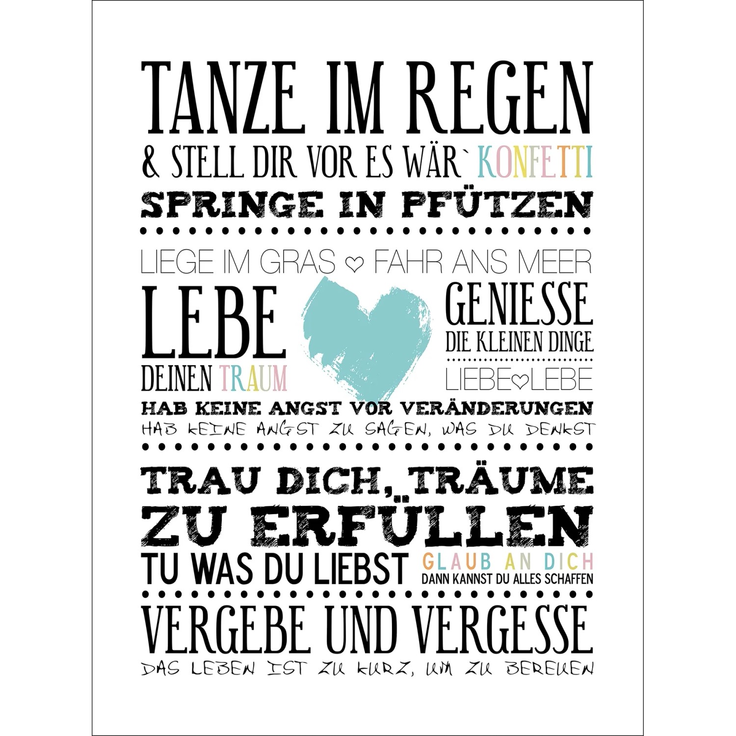 Dekopanel Blue Heart 29 cm x 39 cm