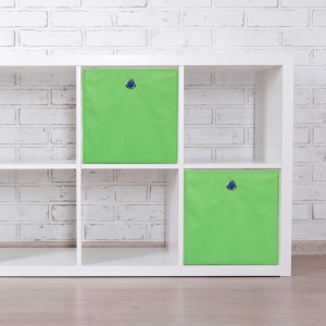 Relaxdays Faltbox 4er Set Polyester Grün Zusammenfaltbar 30 cm x 30 cm x 30 cm 0,6 kg