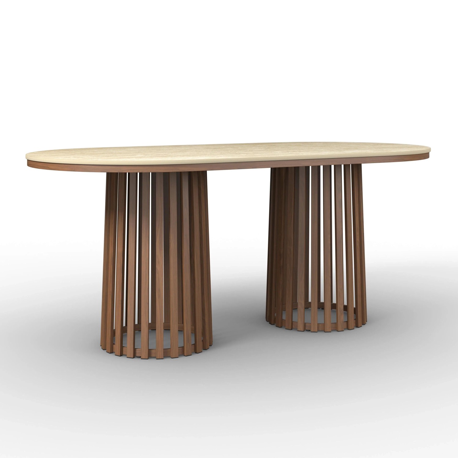Bessagi Home Esstisch Maddy Naturfarben Kunststein ca. 180x90x76 cm