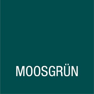 Farbfeld der Bondex Dauerschutz-Farbe in Moosgrün, seidenglänzend.