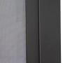 Detailaufnahme: Anthrazitfarbenes Sonnenrollo Mirador für Terrassenüberdachung, Textil und Führungsschiene.