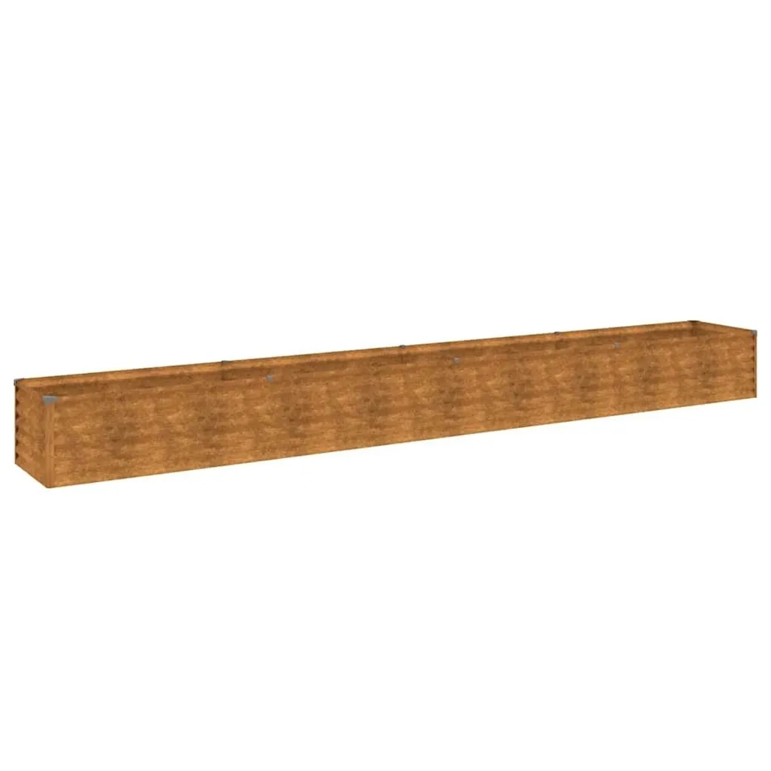 DELUKE Hochbeet Aus Cortenstahl AKSEL Unten Offen Hochbeet Metall Pflanzenbeet Metall Metall Blumenbeet Gemüsebeet 386x50x36cm