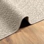 Detailansicht des creme-farbenen vidaXL Outdoor-Teppichs ZIZUR (80x250 cm) in Jute-Optik.
