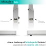 Oktaplex Aluminium Unterbauleuchte, 91cm, schwenkbar, Neutralweiß, Anschlüsse für Erweiterung.