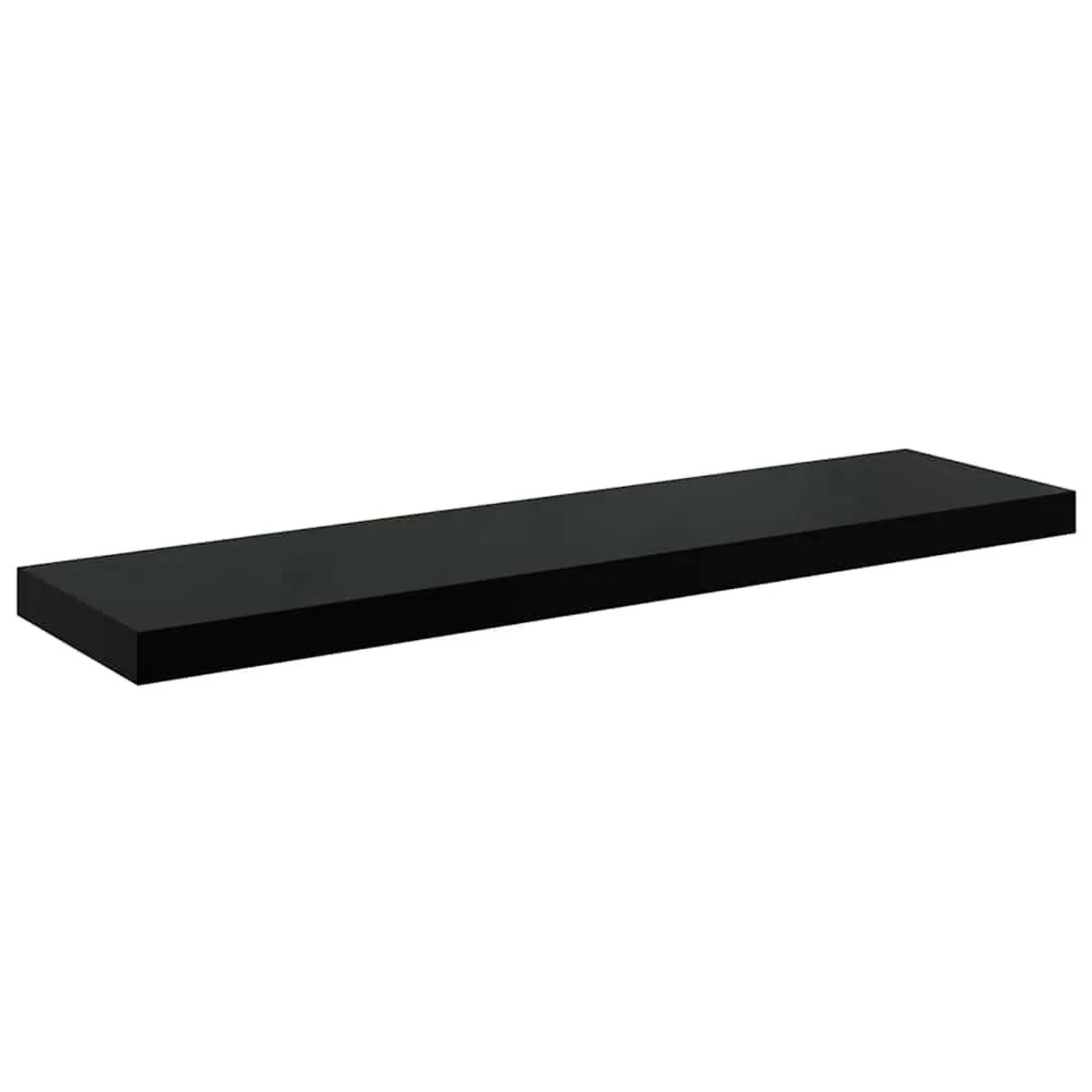 vidaXL Schweberegal Hochglanz-Schwarz 90x23,5x3,8 cm MDF 323775