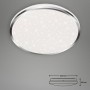 Briloner LED-Deckenleuchte Acorus, Ø 33cm, Chrom mit Sternenhimmel-Effekt für Bad-Decken.