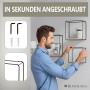 BERLINLODGE Wandregal Metall/Bambus 3er Set Schweberegal 3-Teiliges Hängeregal Würfelregal Schrankregal Wanddeko Und Ablage Schwarz/Holz_5