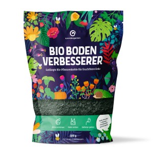 Wundergarten Bio-Bodenverbesserer im 500g-Beutel mit Pflanzenkohle für gesunde Pflanzen.