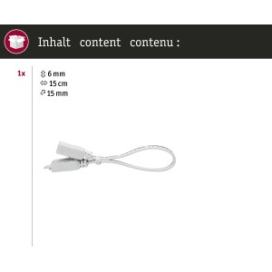 Paulmann MaxLED Verbindungskabel, 10 cm, weiß, für LED-Streifen