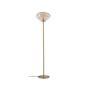 Lindby Stehlampe Lelia 10035741 Design Modern in Creme aus Glas 1-flammig E27 Wohnzimmerleuchte