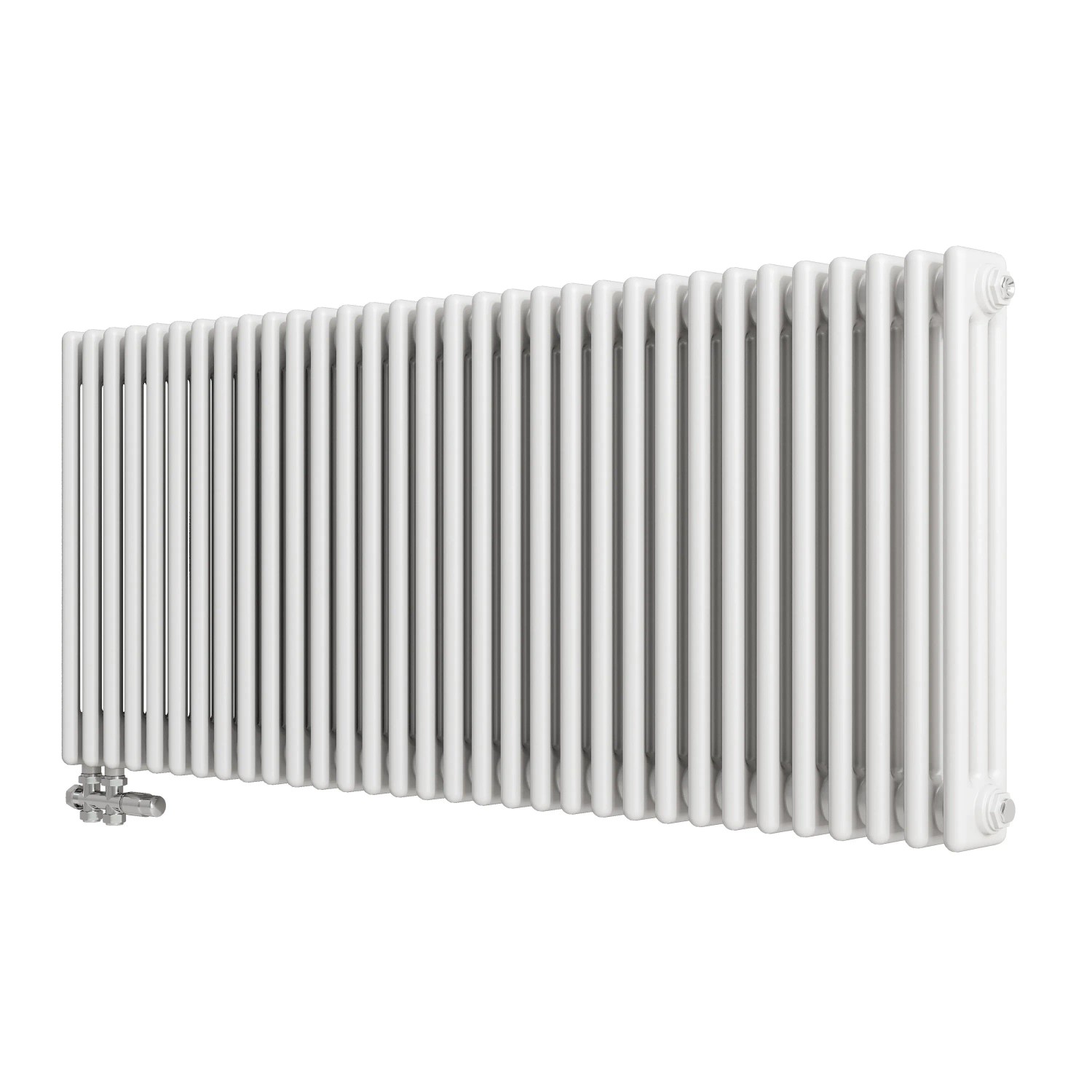 Duschparadies Traditioneller Heizkörper 600 x 1460 mm 2177W Dreilagig Gusseisenstil Weiß