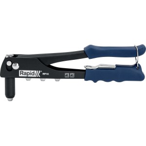 Rapid Nietzange RP10 mit Softgrip und 100 Nieten für 3,2-4,8 mm Durchmesser.