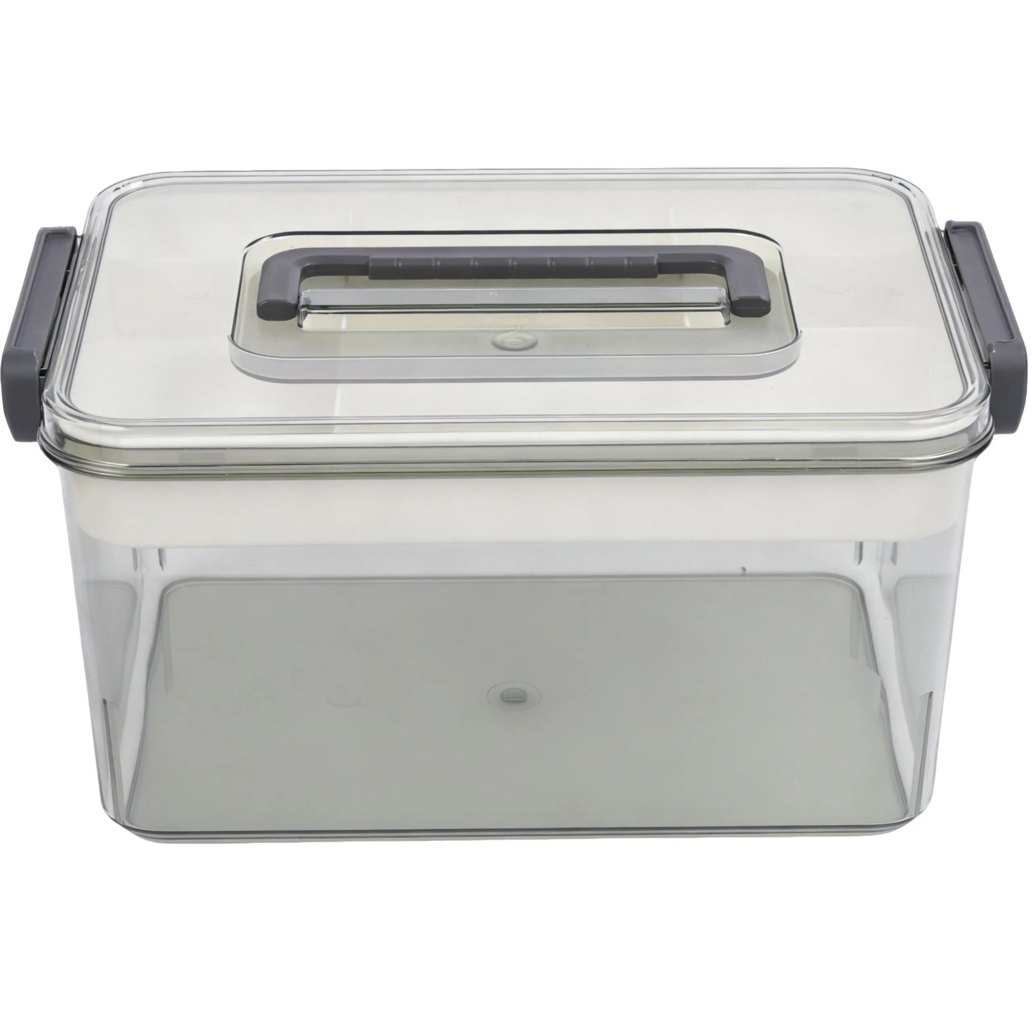 Relaxdays Medizinbox Kunststoff Transparent mit 7 Fächern 17 x 29 x 21 cm 0,9 kg