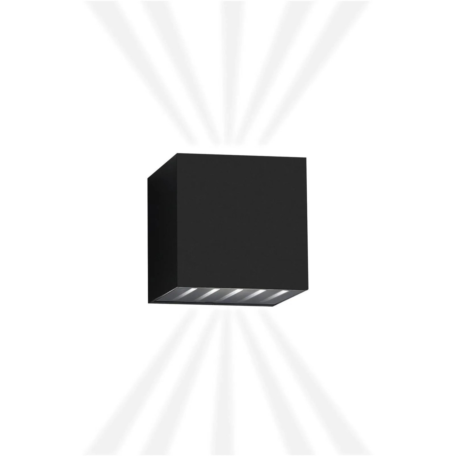 NETTLIFE 2 Stück LED-Wandleuchten für Innen und Außen Schwarz IP65 Wasserdicht 3000 K Kaltweiß Up-Down-Licht 10 W