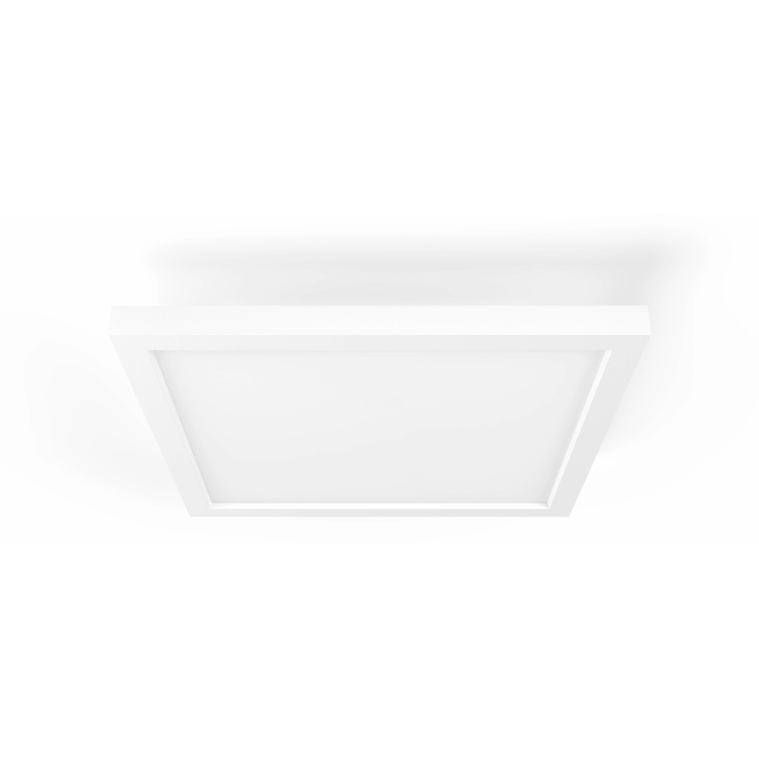 Eckige, weiße Philips Hue LED Deckenleuchte Aurelle, 60x60 cm. Moderne Deckenlampe.