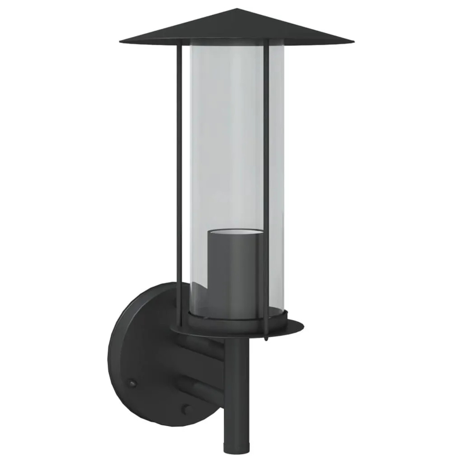 vidaXL Außenwandleuchte Schwarz Edelstahl 4006246