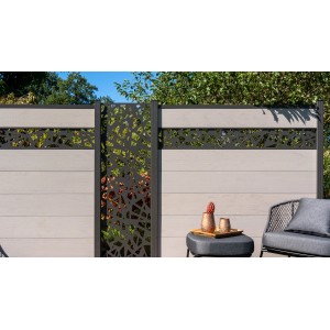 GartenLand Designelement Scalea, 60x174 cm, Aluminium Anthrazit, zur Auflockerung von Zäunen.