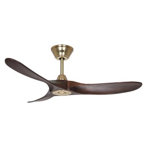 CASAFAN Deckenventilator Eco Genuino, Messing gebürstet, Nussbaum, 122 cm.