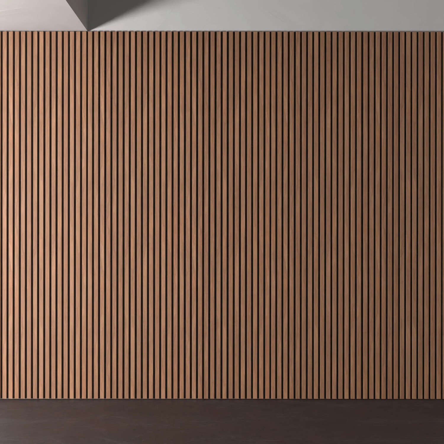 Akustikpaneel Walnuss, 2er-Set, für Wand- und Deckenverkleidung, mit schwarzem Filz. FSC®-zertifiziert.