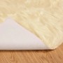 vidaXL Kunstschaffell Teppich Tafalla Creme 160 x 160 cm Polyester 42021510_8